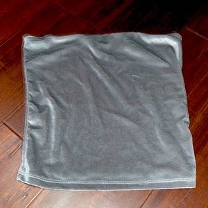 Sparkly silver velvet tube top